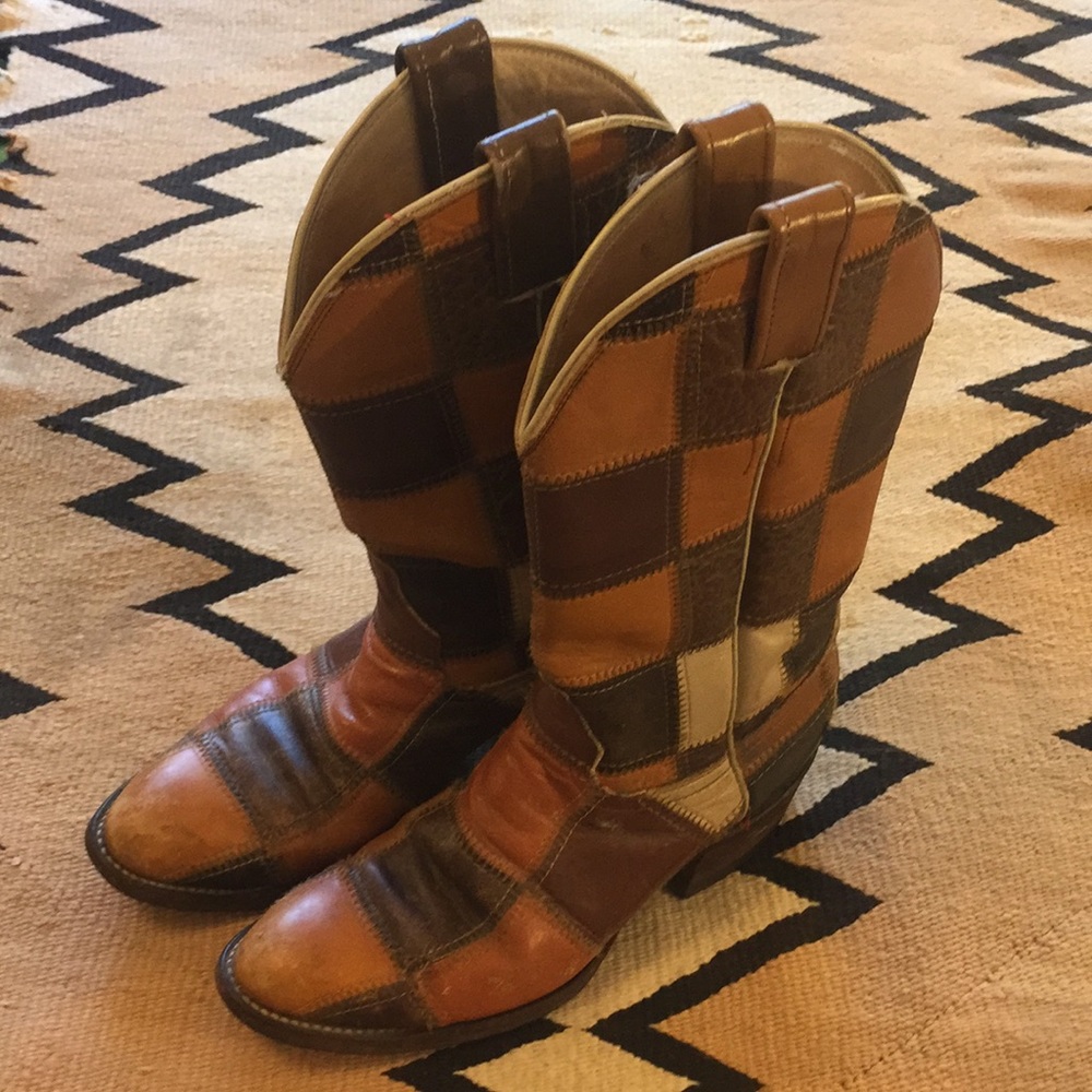 Laramie Handmade Patchwork Vintage Cowboy Boots